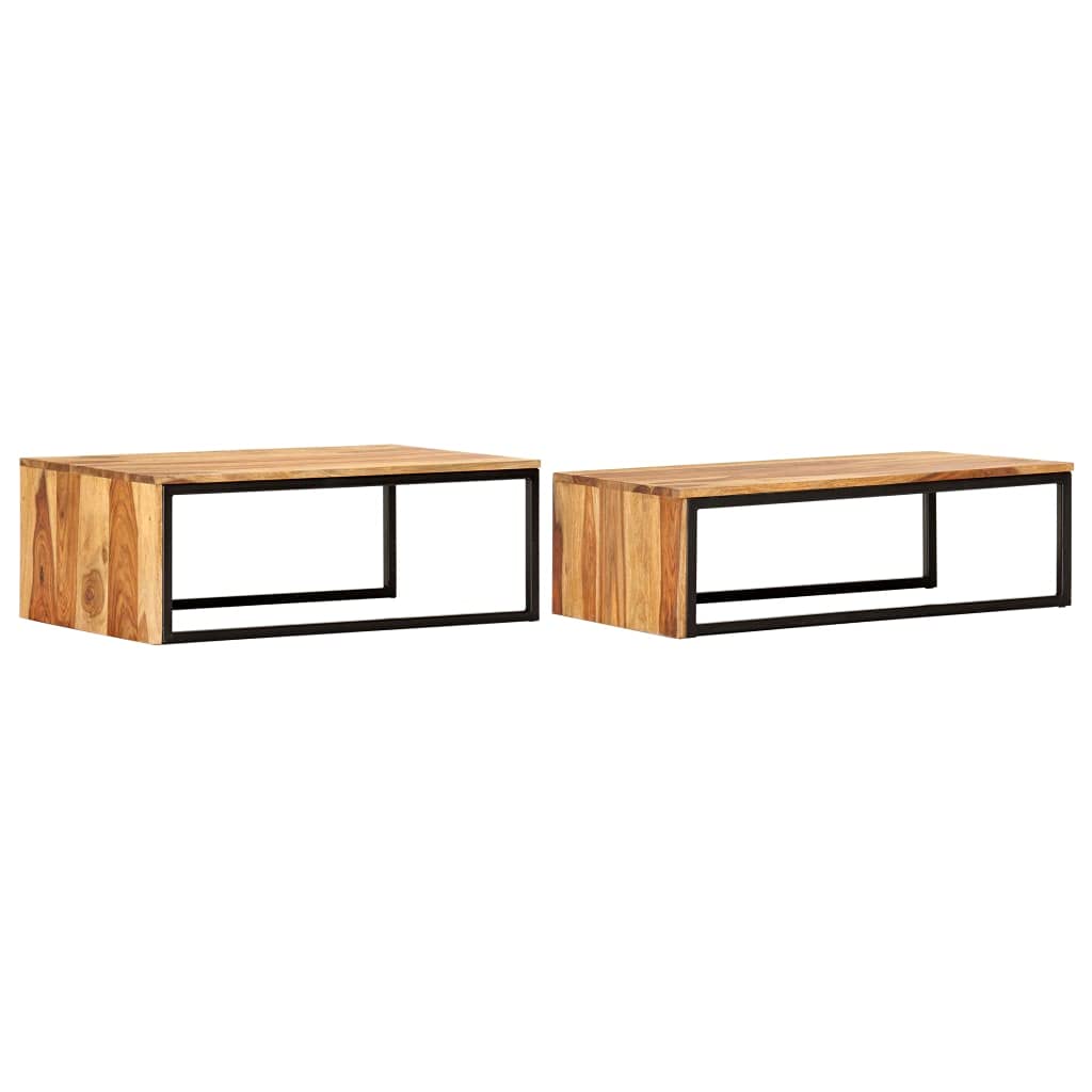 Coffee Table Nesting Tables 2 pcs Solid Sheesham Wood G52977