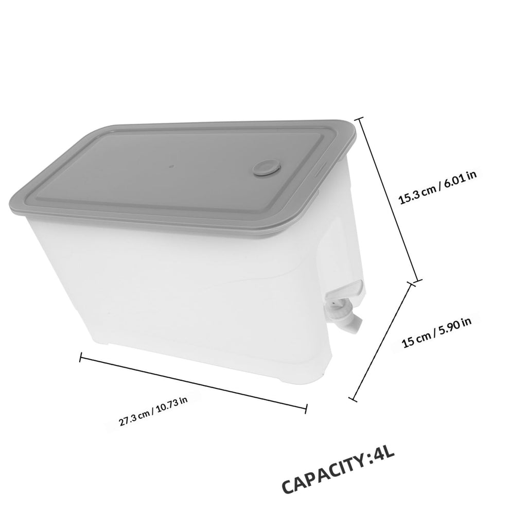 4L Cold Water Jug with Faucet Gray Plastic R60996