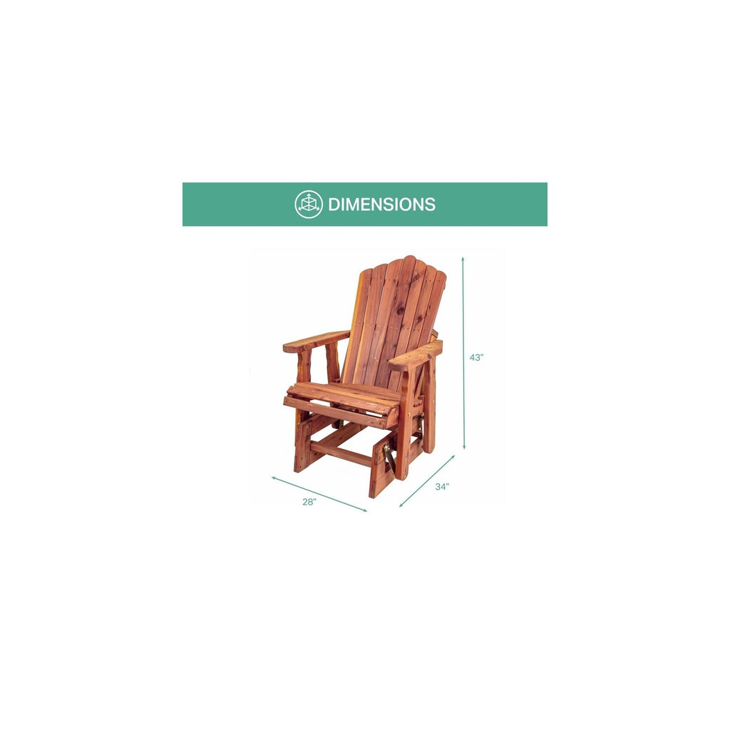 Cedar Fan-Back Outdoor Rocker D613203