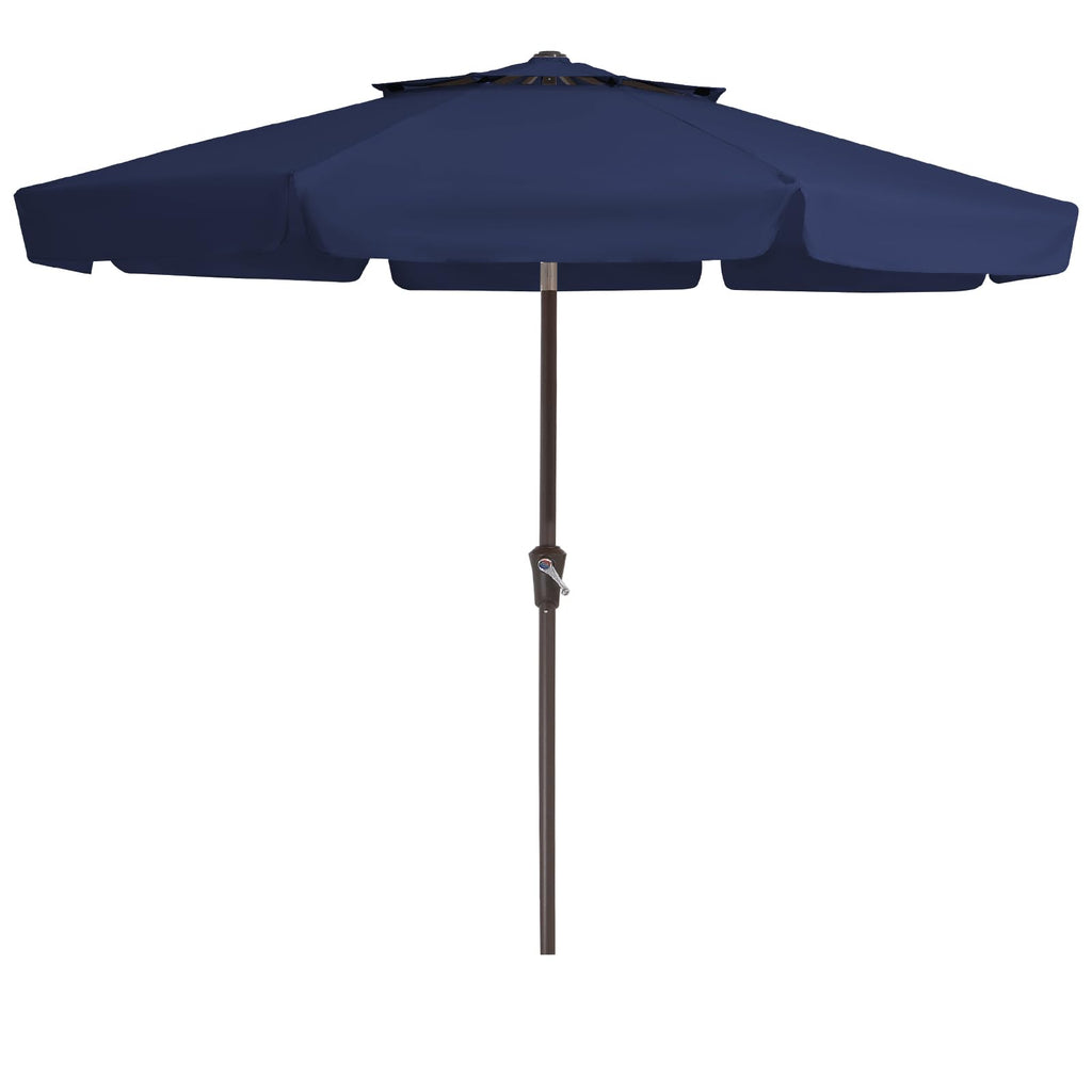 9ft 2-Tier Patio Umbrella, Crank Tilt, Navy Blue C171406
