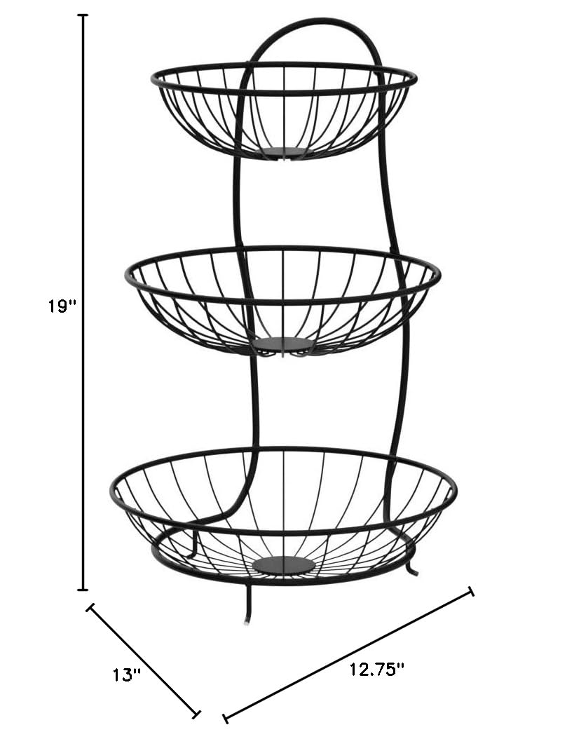 3 Tier Steel Fruit Basket Kitchen Organizer I445