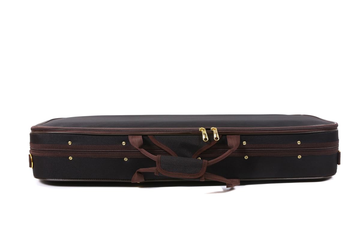 Oblong 4/4 Full Size Wooden Hard Shell Violin Case with Nylon Raincoat M3442