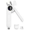 Dog Nails Clippers & Grinders 2in1 Trimmer with LCD Display and LED Lights Cat Claw Nail File with Protective Guard Rechargeable Electric Pet Toenail Silent Grooming Pro U2218
