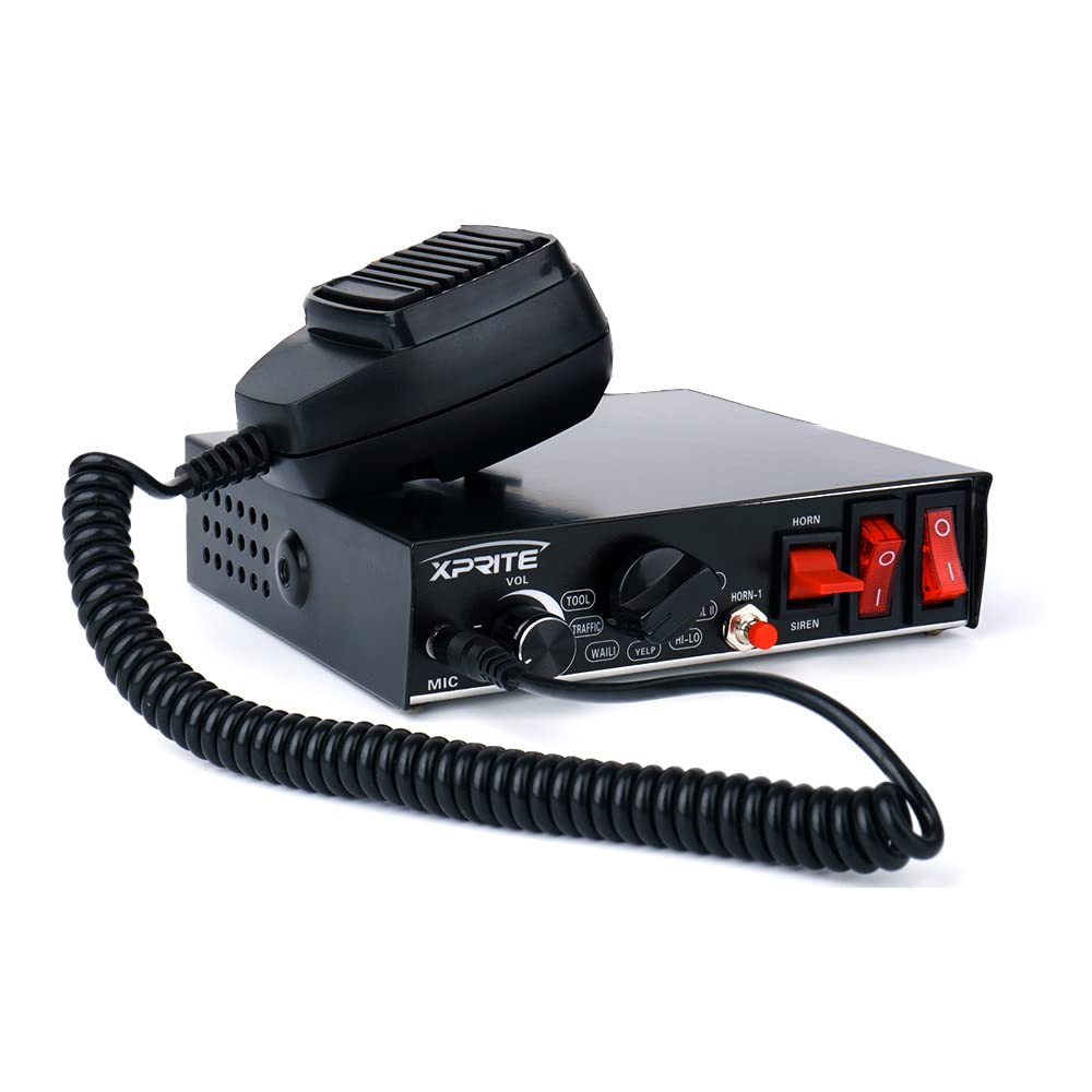 200 Watt 8 Tones Emergency Warning Siren PA System Kit with Handheld Microphone K3019