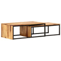 2 pcs Solid Sheesham Wood Nesting Coffee Table J252871