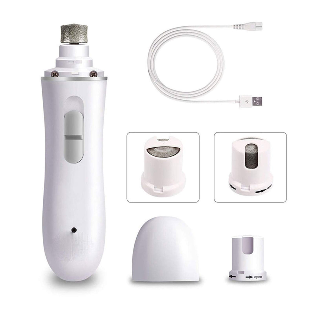 Dog Nail Grinder 2-Speed Electric Rechargeable Pet Claw Trimmer Z3562