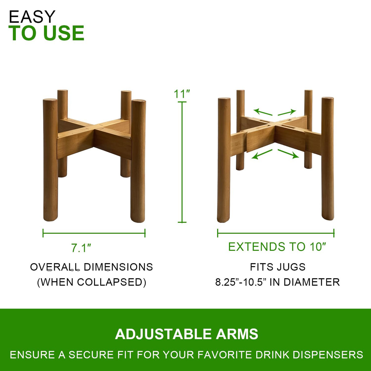 Adjustable Drink Dispenser Holder, 6-11 Inch E4135