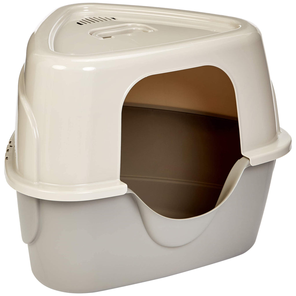Charcoal Enclosed Cat Litter Box with Lid H103376