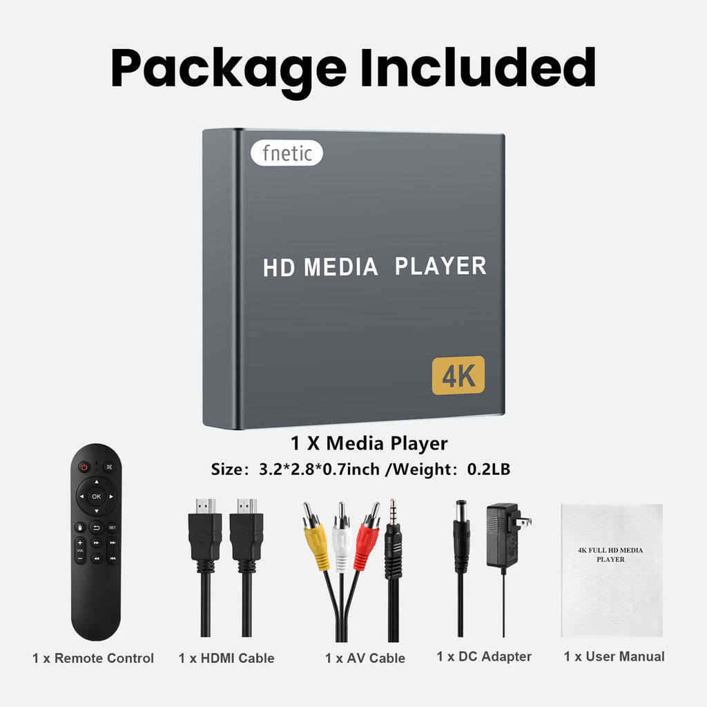 4K Full-HD Media Player with USB/SD Card Slot P184