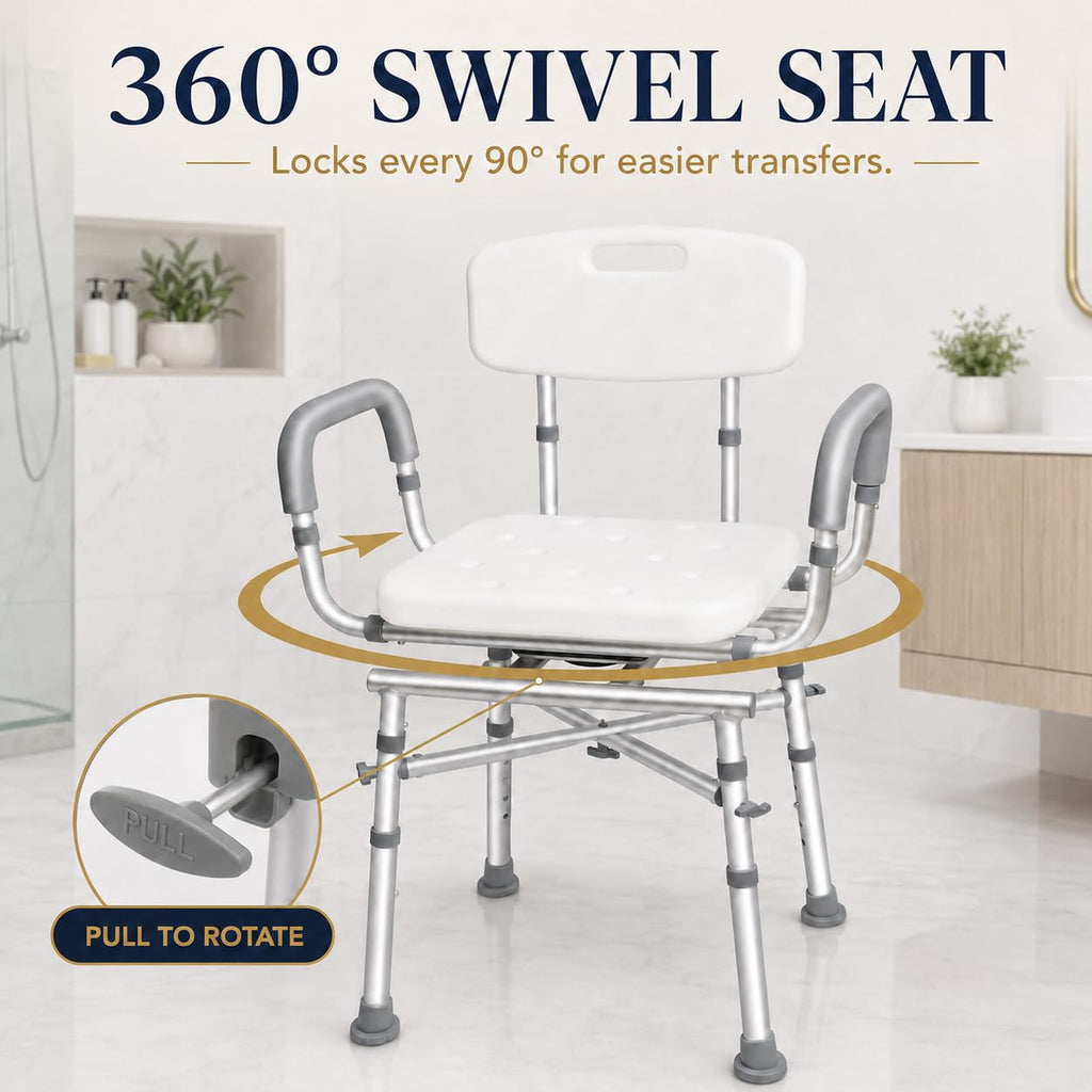 Swivel Shower Chair with Arms E609