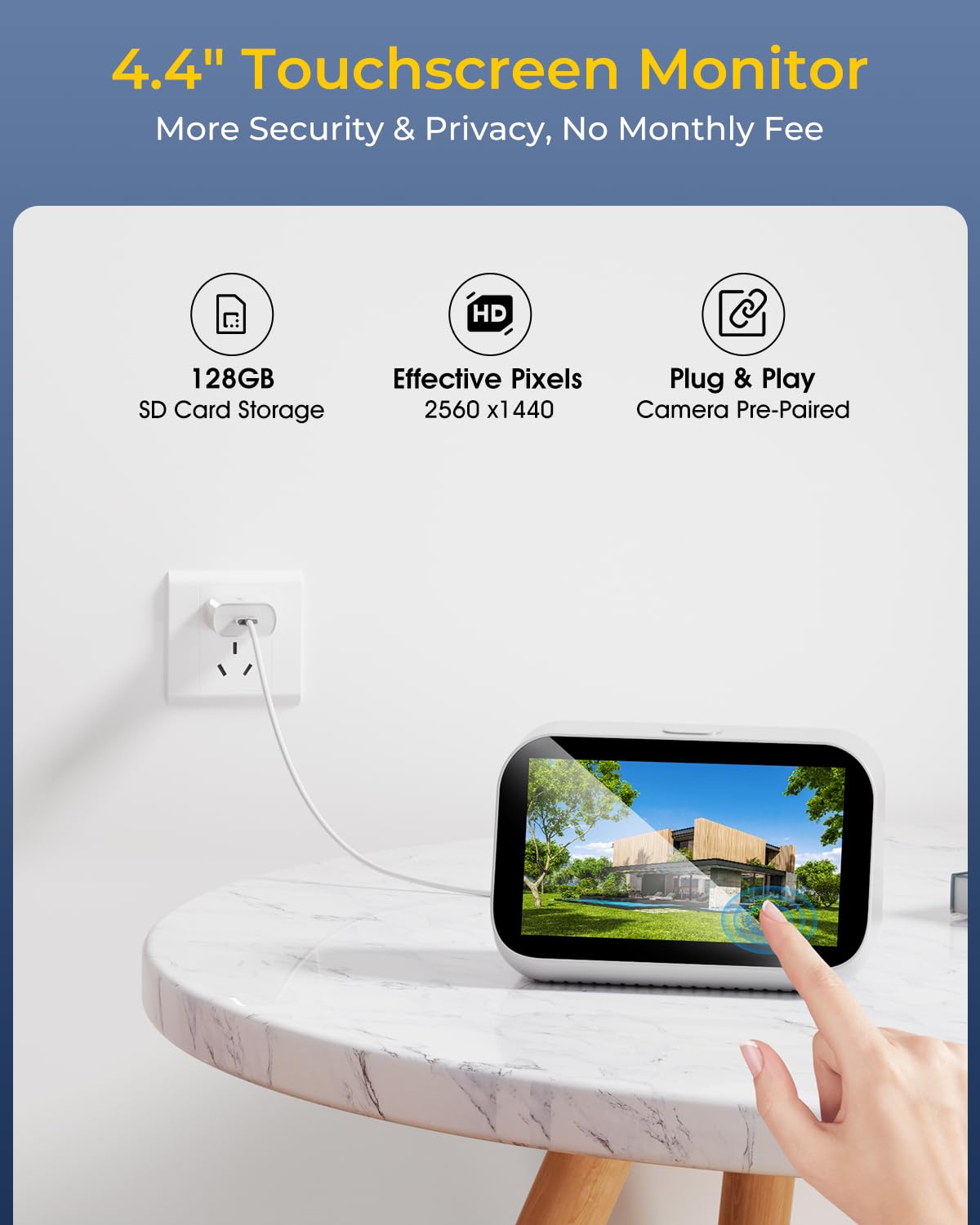 4 Cam Wireless Solar Security Camera System L89380
