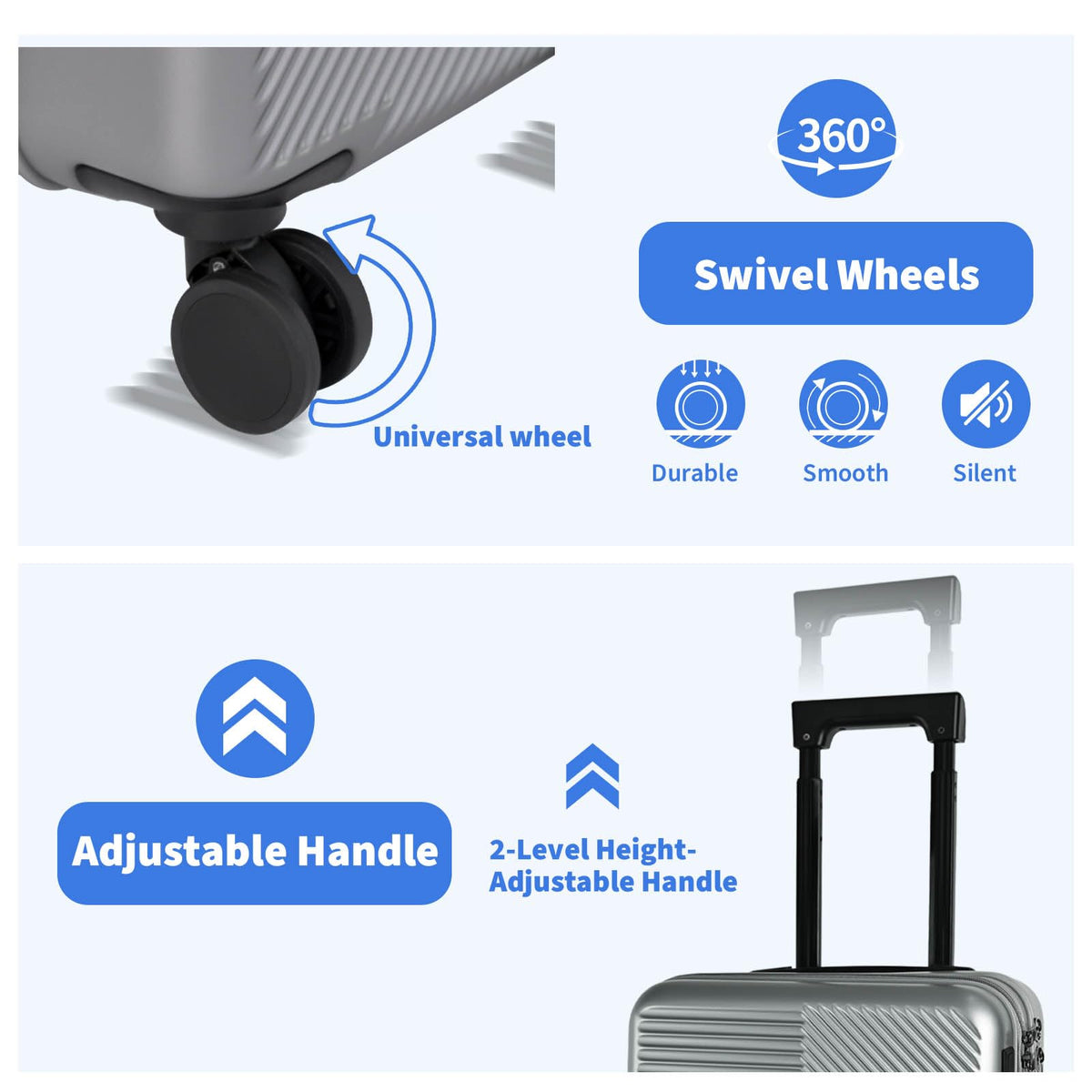 20 inch Hardshell PC Carry on Luggage with Wheels O795124
