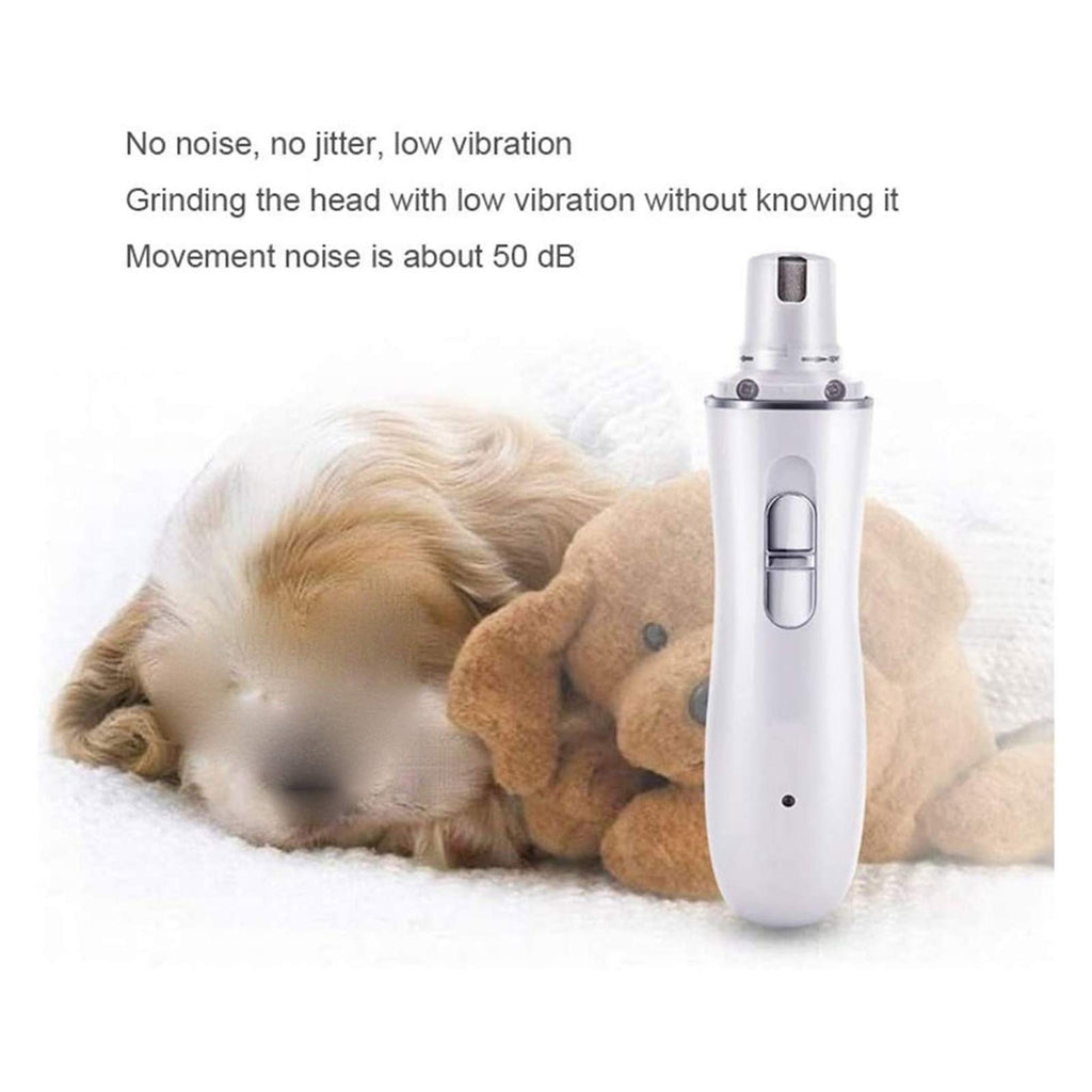 Dog Nail Grinder 2-Speed Electric Rechargeable Pet Claw Trimmer Z3562