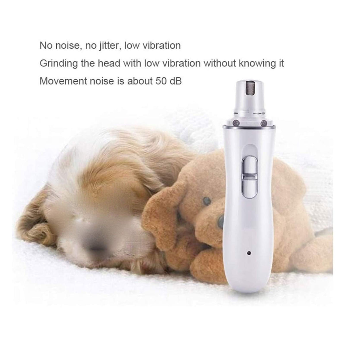 Dog Nail Grinder 2-Speed Electric Rechargeable Pet Claw Trimmer Z3562