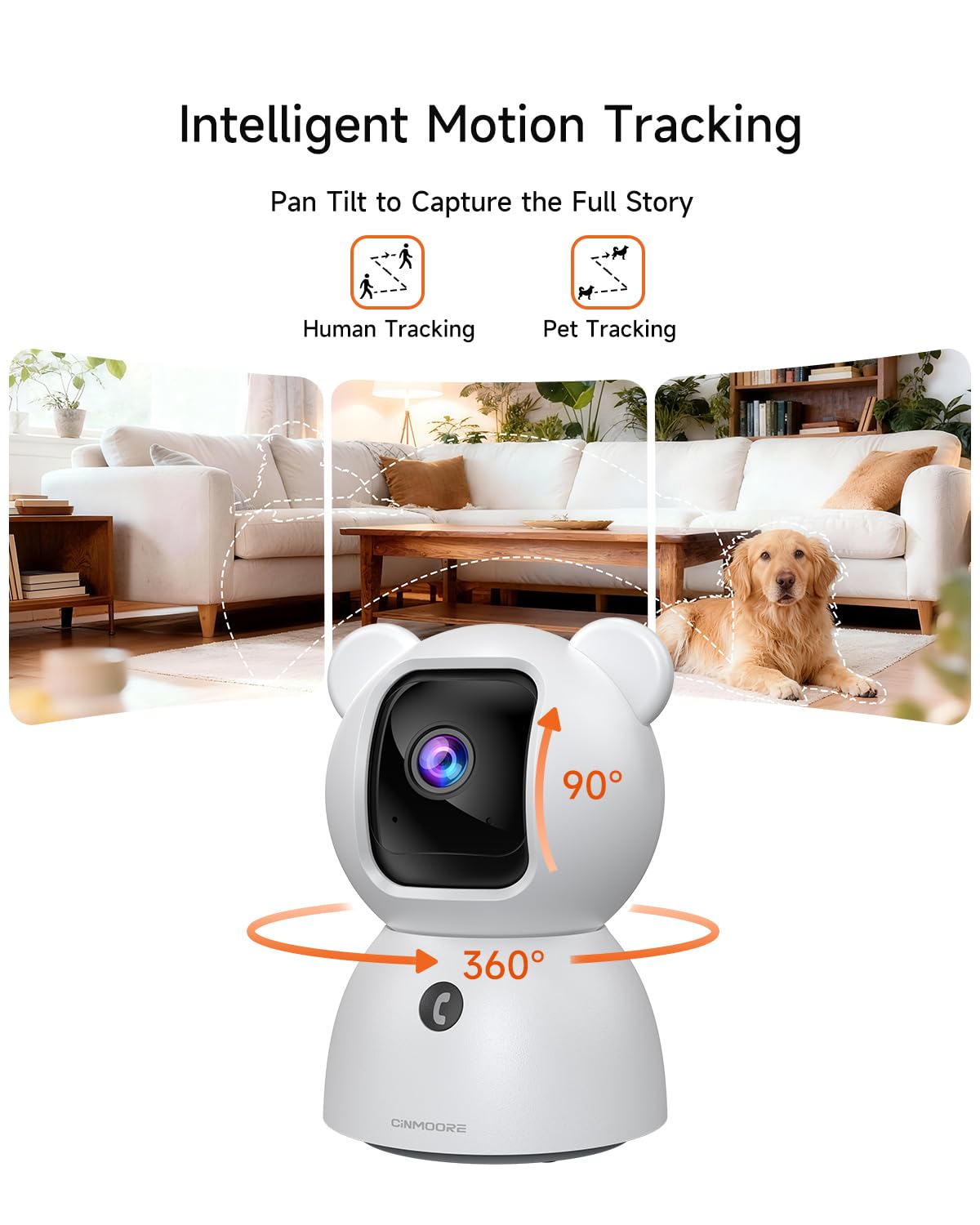 2 Pack 2.5K Indoor Security Cameras with Pan Tilt Night Vision 2-Way Audio L47798