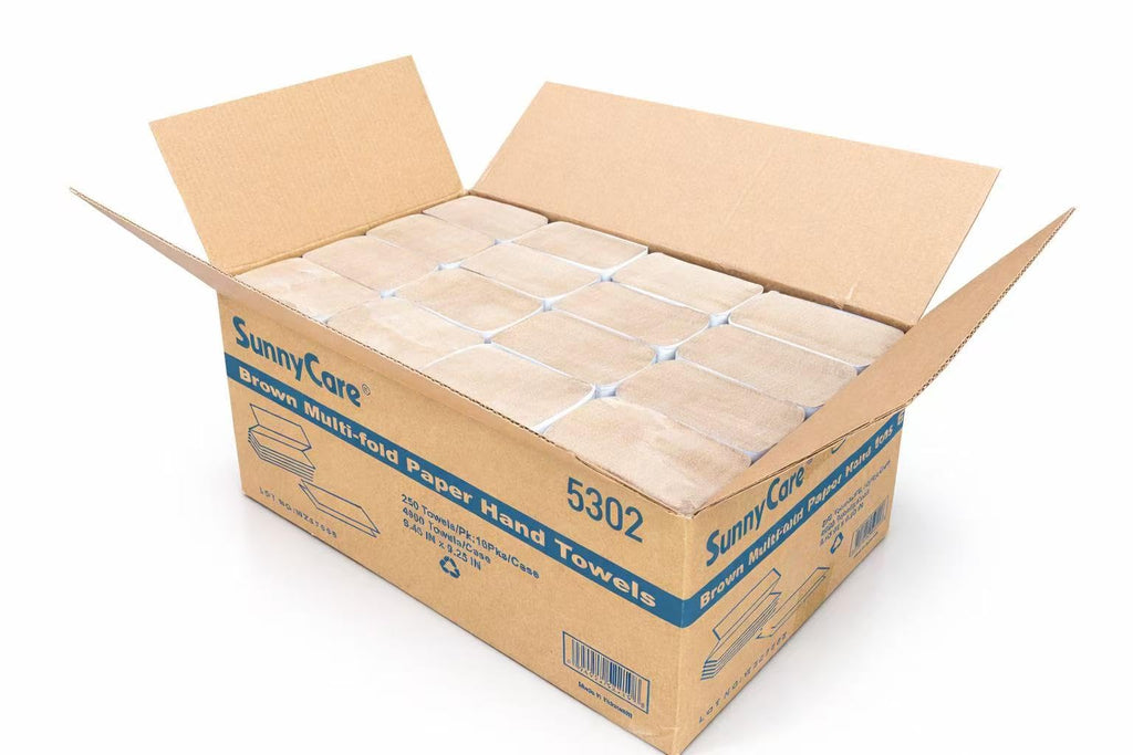 Kraft Brown Multifold Paper Towel Recycled Fibers 4000 Count D197842