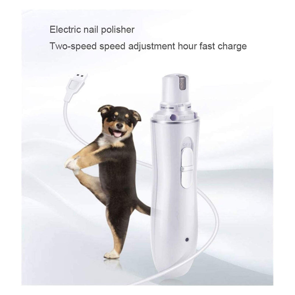 Dog Nail Grinder 2-Speed Electric Rechargeable Pet Claw Trimmer Z3562