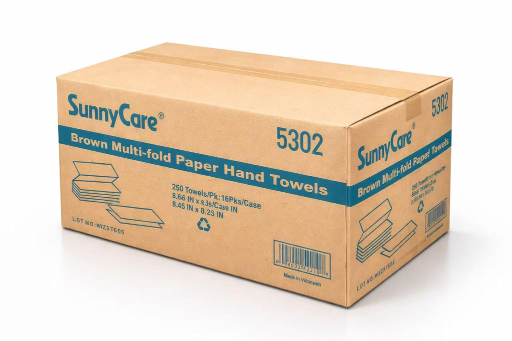 Kraft Brown Multifold Paper Towel Recycled Fibers 4000 Count D197842