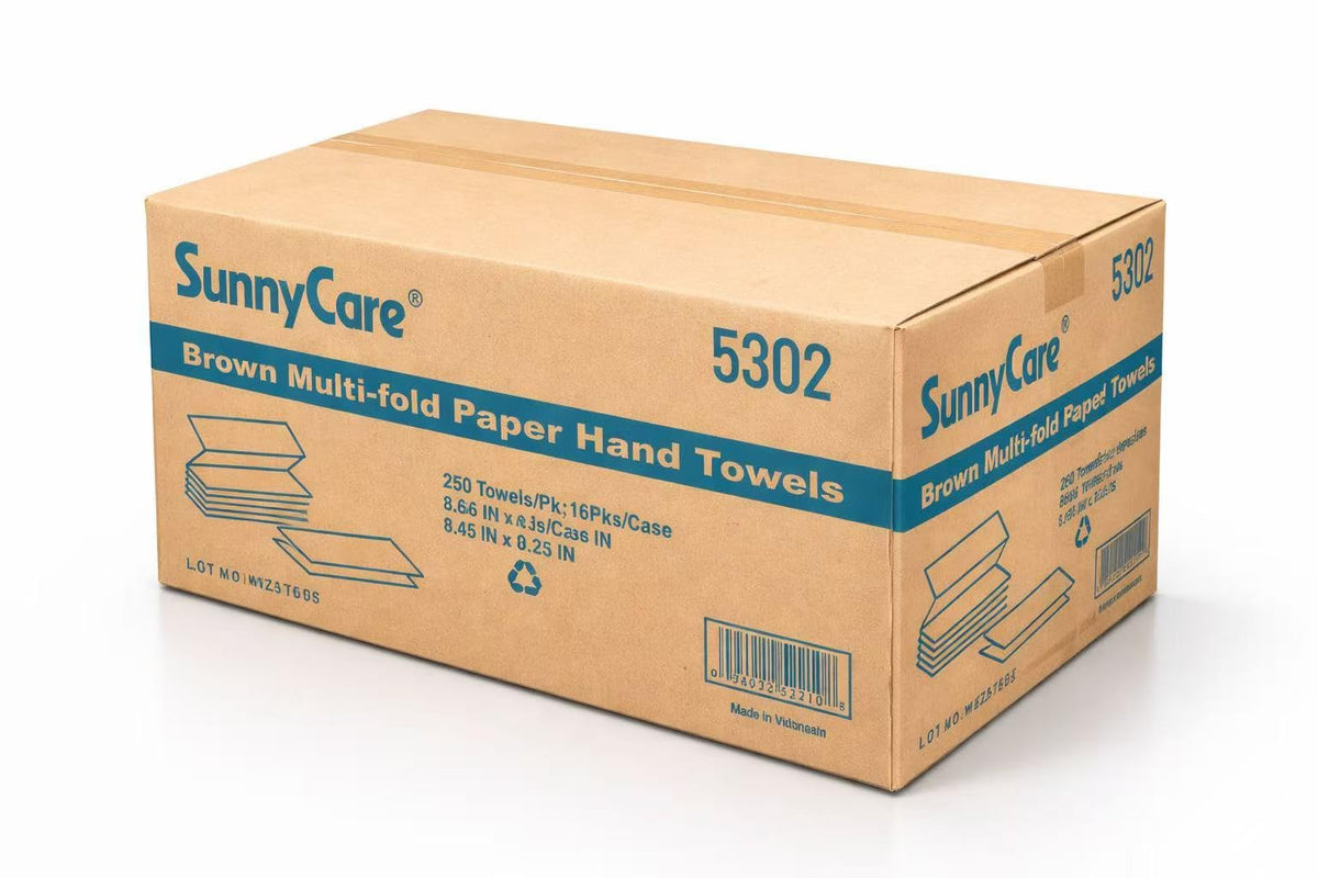 Kraft Brown Multifold Paper Towel Recycled Fibers 4000 Count D197842