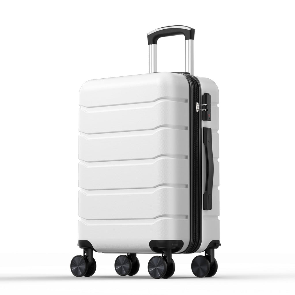 20 Inch White Hard Shell Carry on Luggage H171