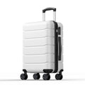 20 Inch White Hard Shell Carry on Luggage H171