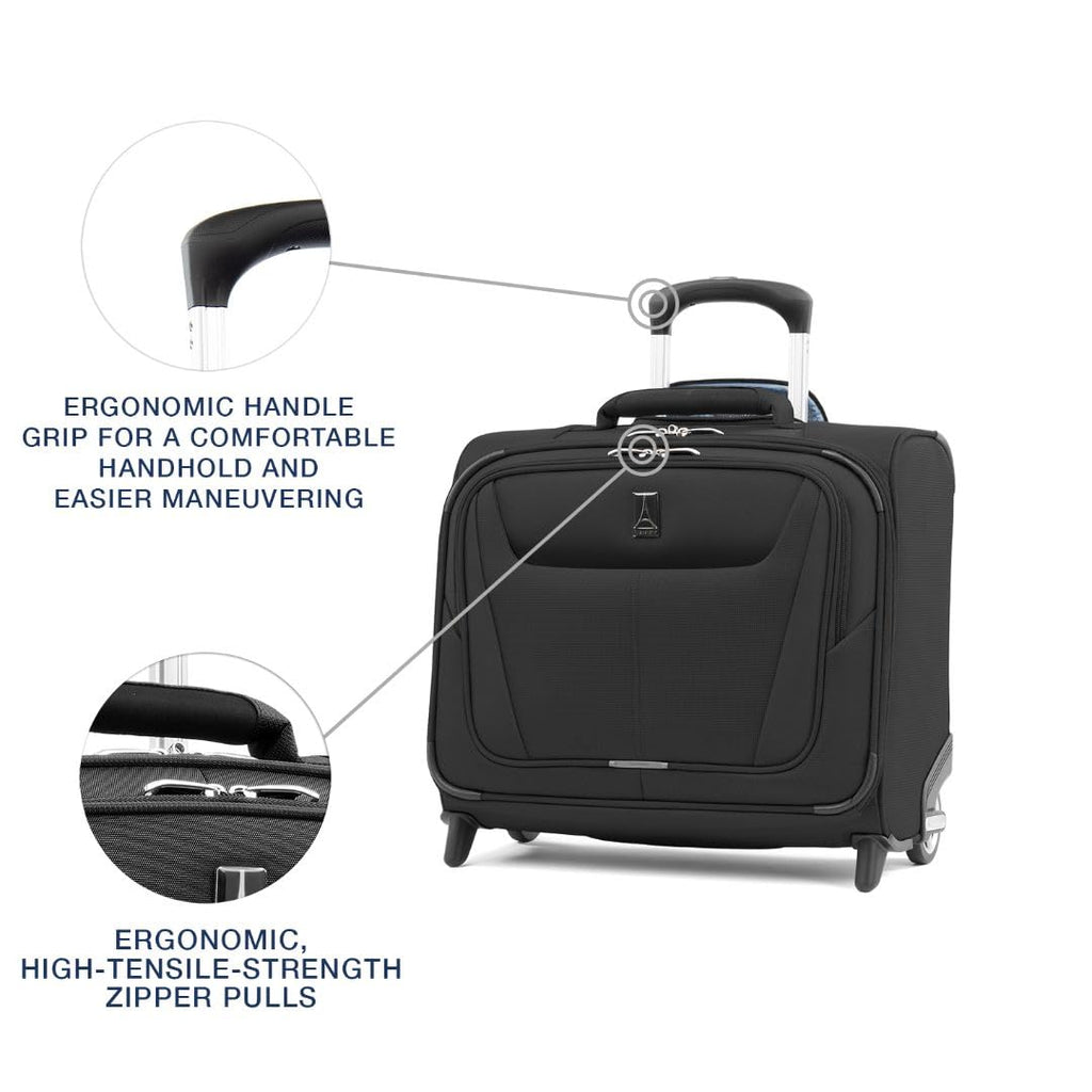Softside Rolling Underseat Tote, Black, 14-Inch K5577