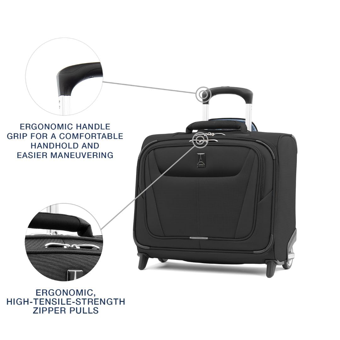 Softside Rolling Underseat Tote, Black, 14-Inch K5577
