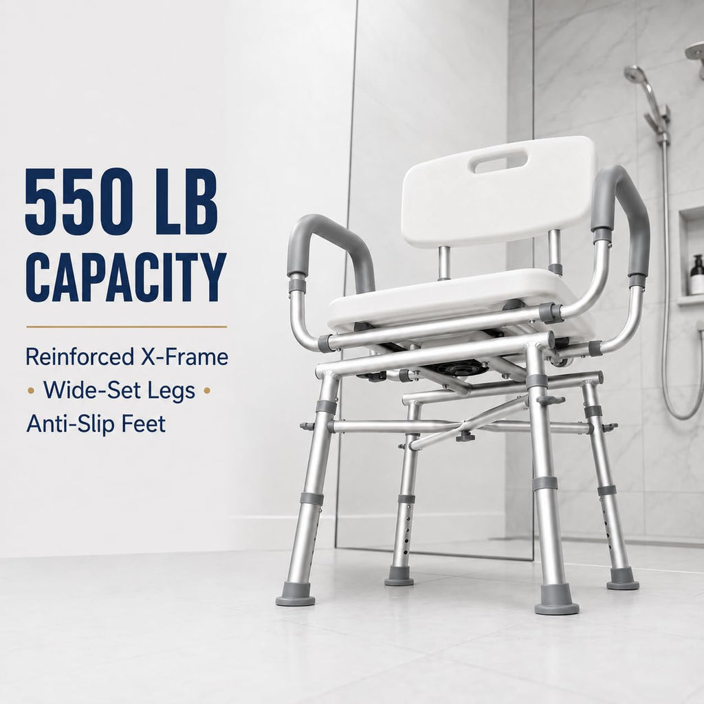 Swivel Shower Chair with Arms E609