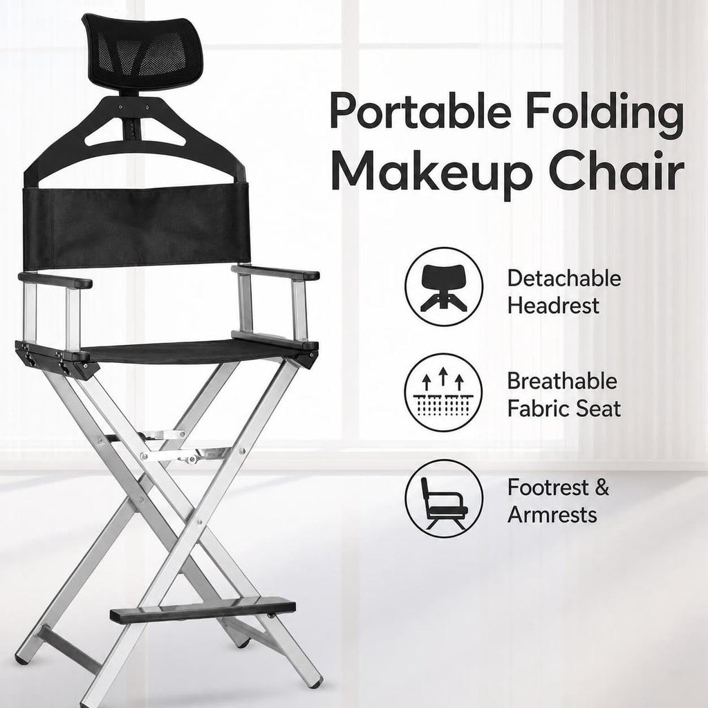Folding Makeup Artist Chair with Headrest N45247