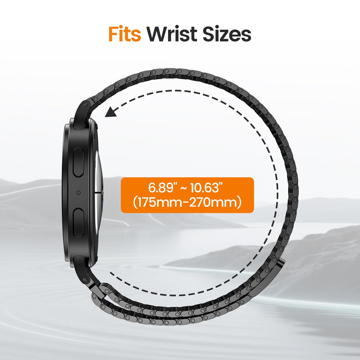 Magnetic Metal Band for Galaxy Watch 9 8 40mm 44mm/8 Classic 46mm M76580