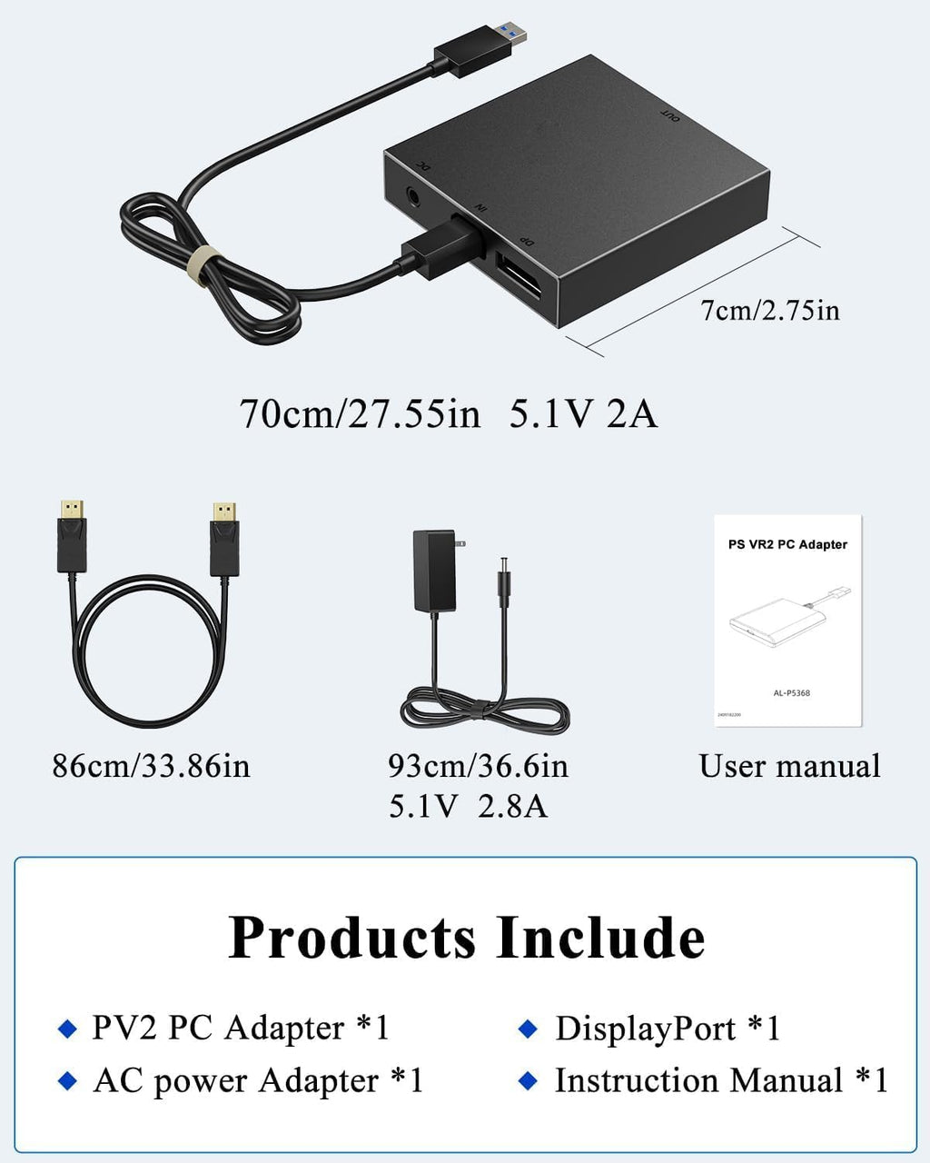 PC Adapter for VR2 Headset Q401