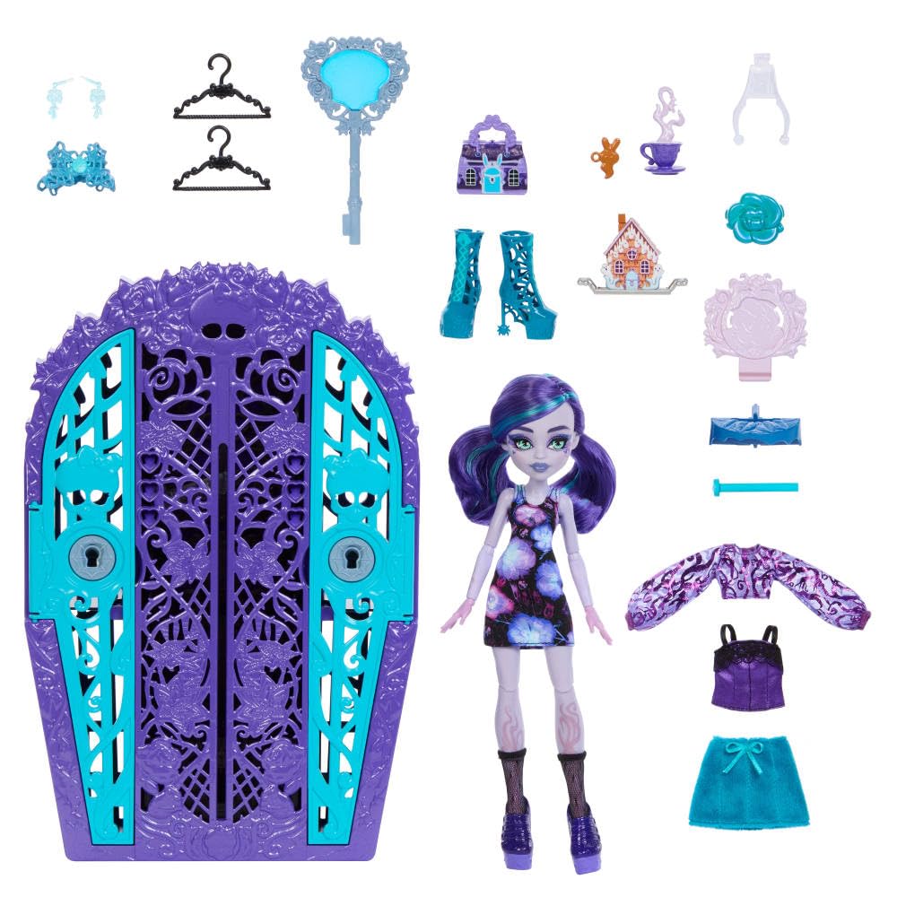 Doll & Accessories Set with Closet D2753