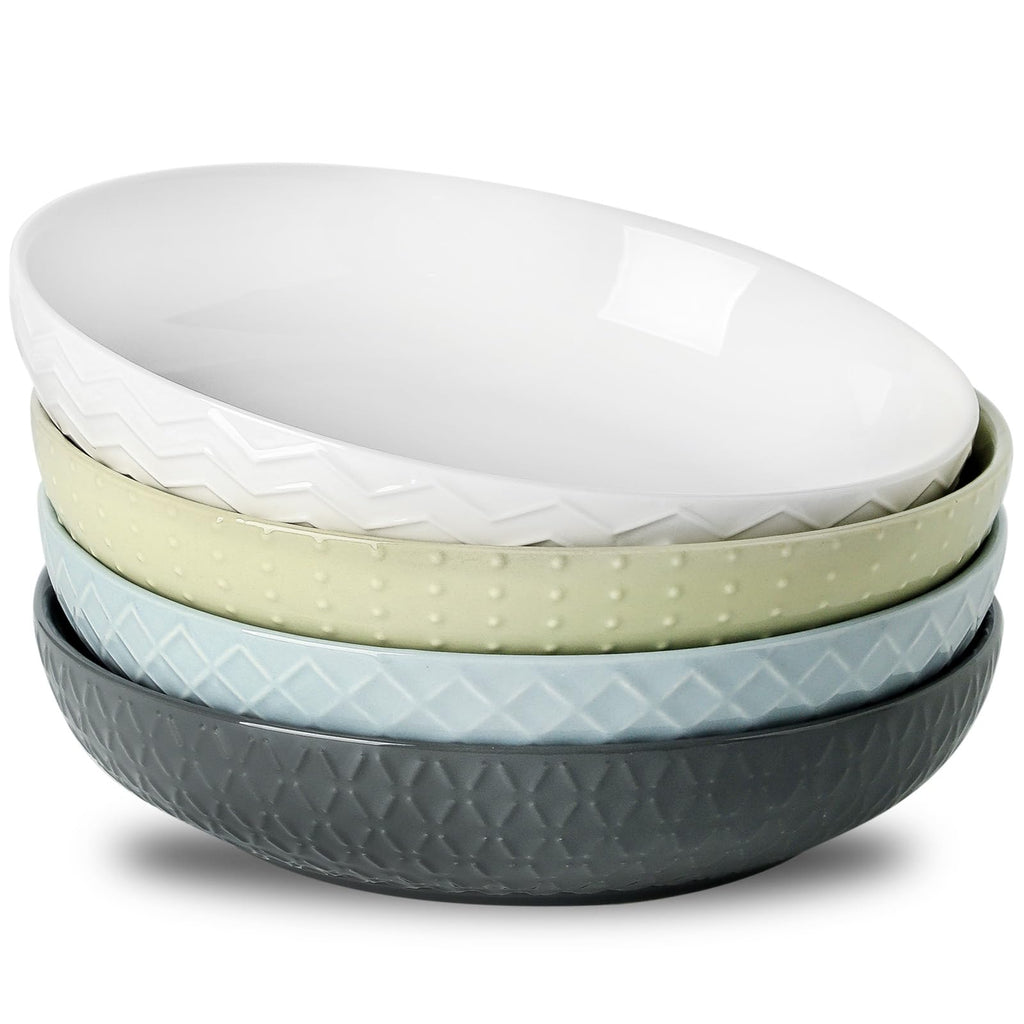 9.1'' 42 OZ Ceramic Pasta Bowls Set of 4 I26800