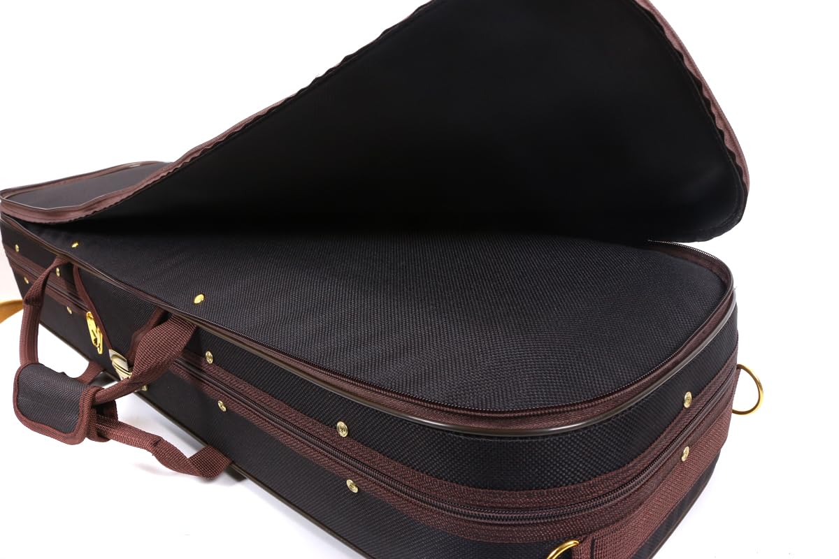 Oblong 4/4 Full Size Wooden Hard Shell Violin Case with Nylon Raincoat M3442