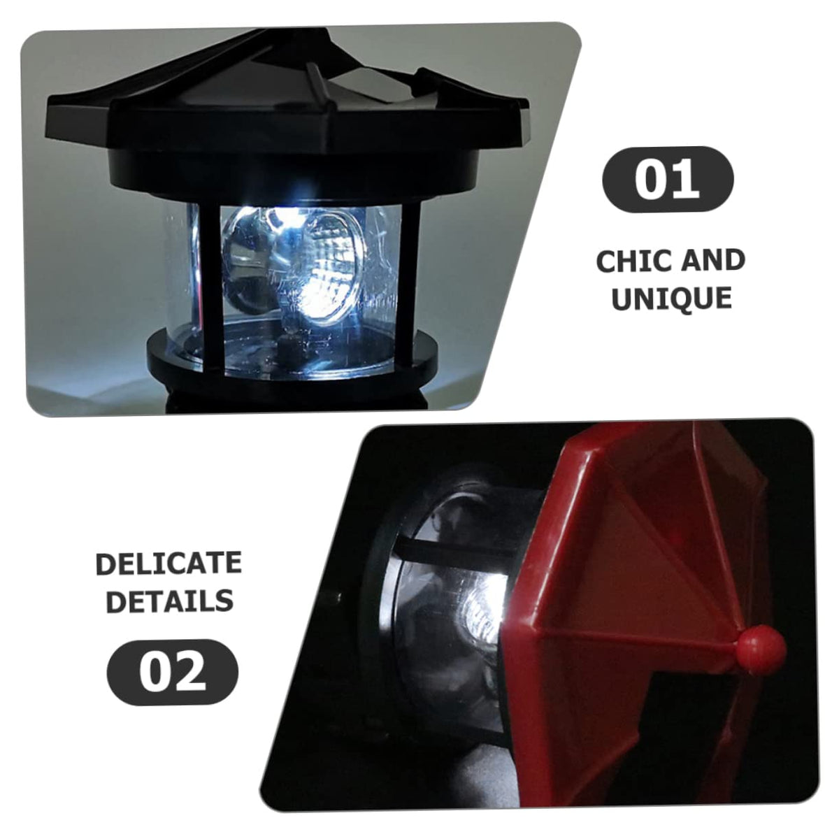 Solar Powered Lighthouse LED Garden Light D59942