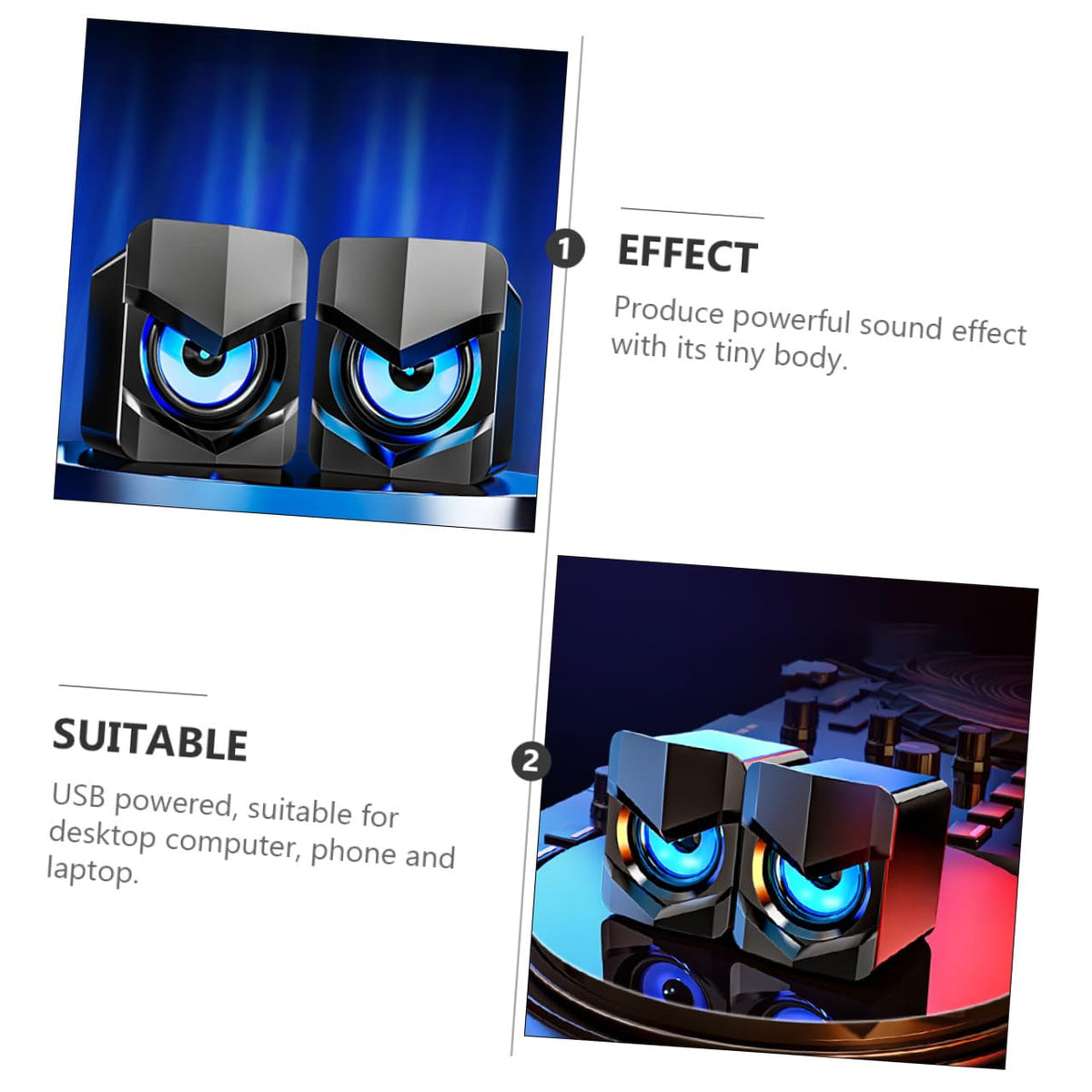 2 Pack USB Computer Speakers M694000