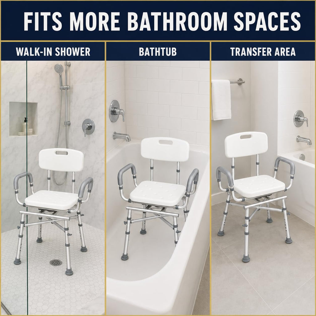 Swivel Shower Chair with Arms E609
