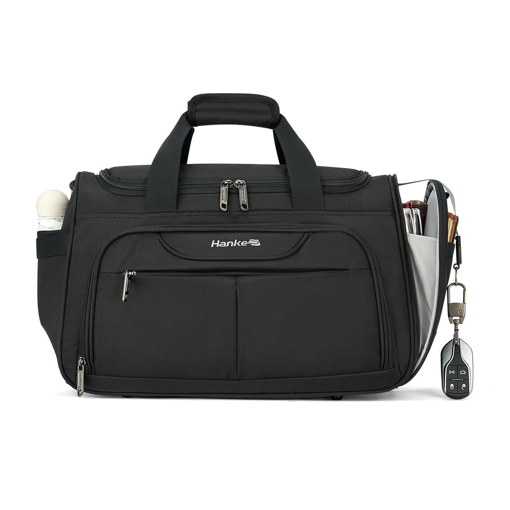 Black Lightweight Water Resistant Foldable Travel Duffel Bag M1672