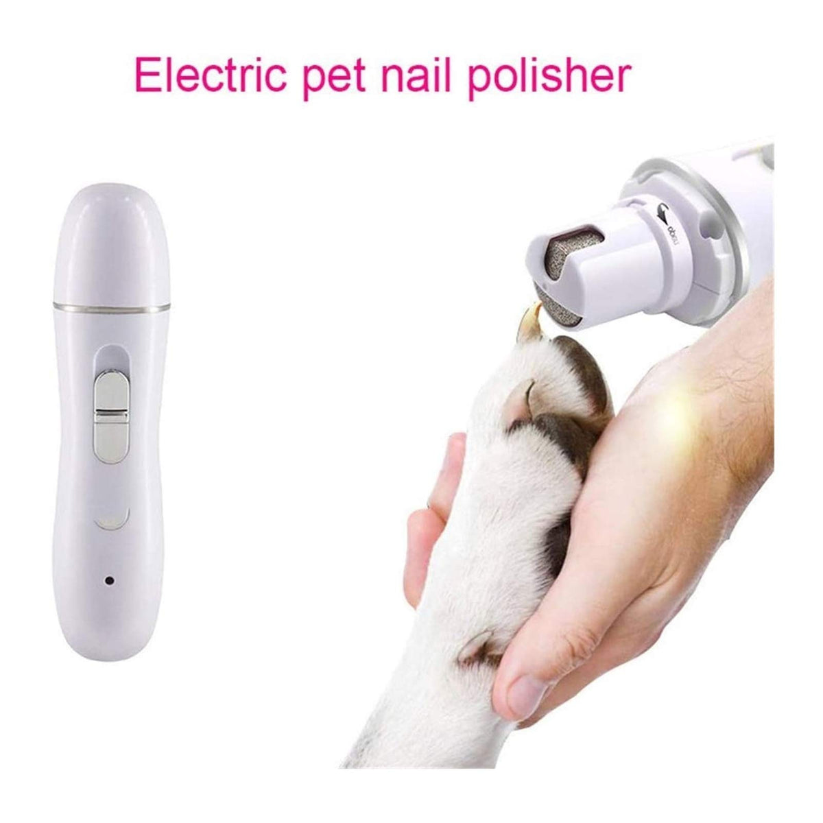 Dog Nail Grinder 2-Speed Electric Rechargeable Pet Claw Trimmer Z3562