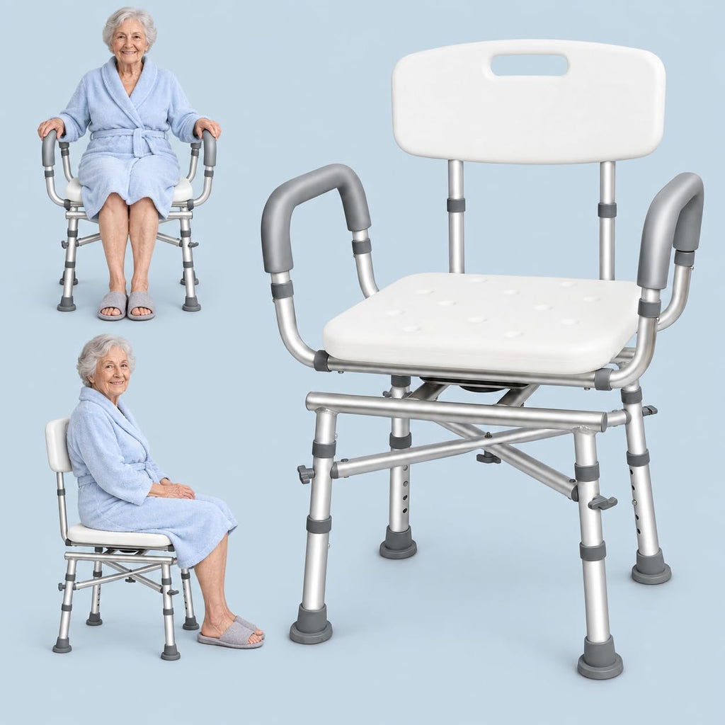 Swivel Shower Chair with Arms E609