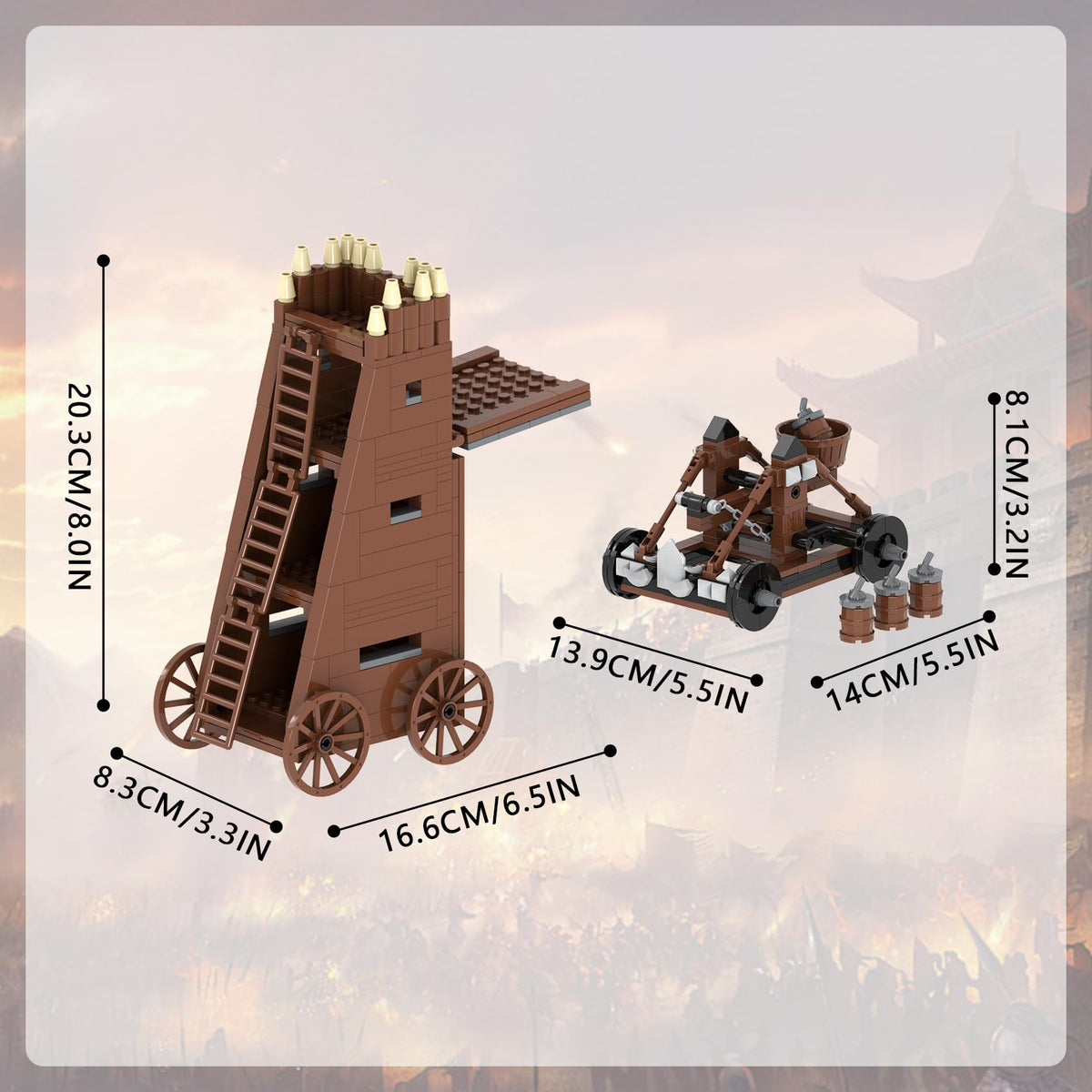 Medieval Castle Battle Building Block Set Q476