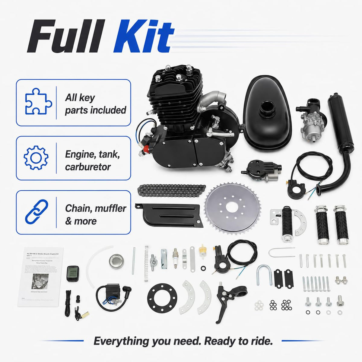 80cc 2 Stroke Bicycle Engine Kit D805666