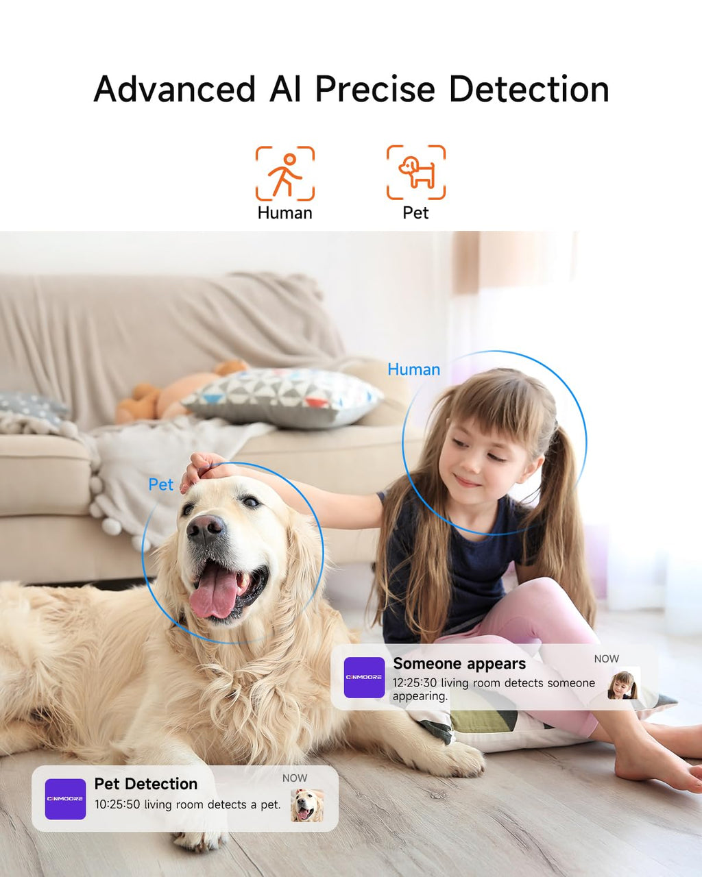 2 Pack 2.5K Indoor Security Cameras with Pan Tilt Night Vision 2-Way Audio L47798