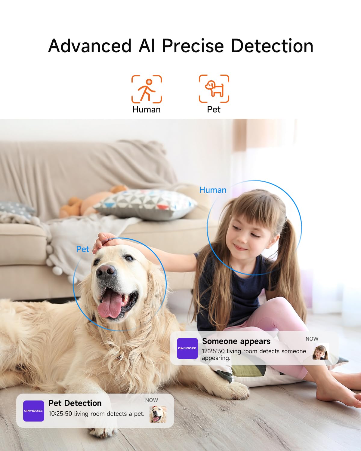 2 Pack 2.5K Indoor Security Cameras with Pan Tilt Night Vision 2-Way Audio L47798