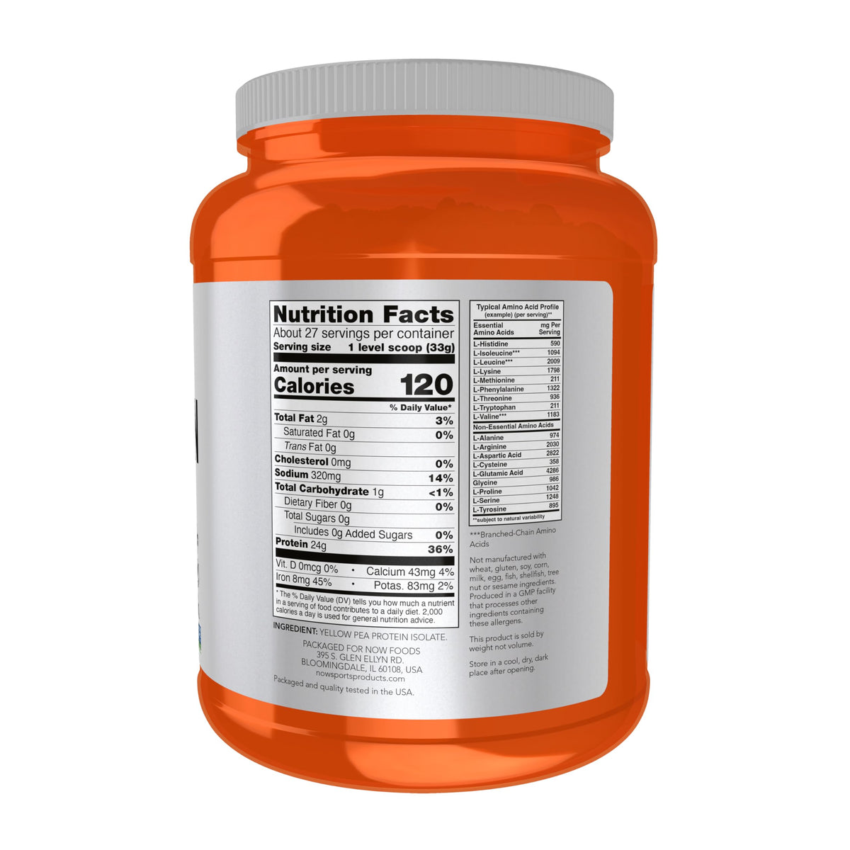 Pea Protein Unflavored Powder 2 lbs S26405