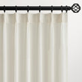 132 Inch Pinch Pleated Linen Curtains 2 Panels Natural Semi Sheer G514713