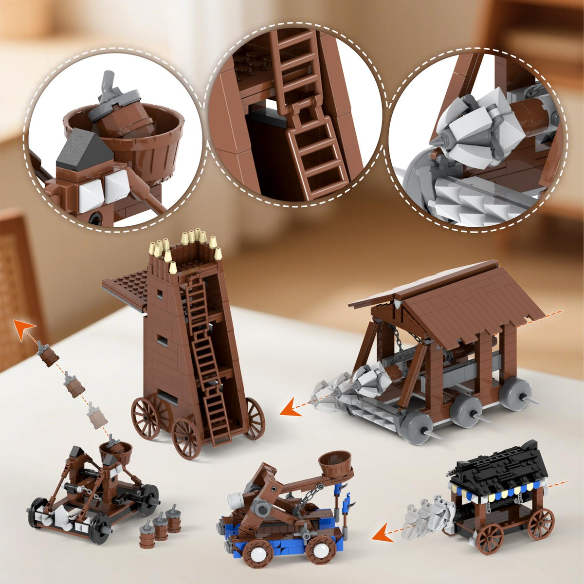 Medieval Castle Battle Building Block Set Q476
