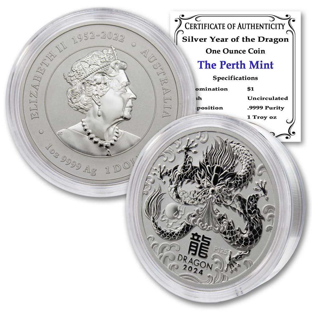 1 oz Australian Silver Year of the Dragon Coin Y36225