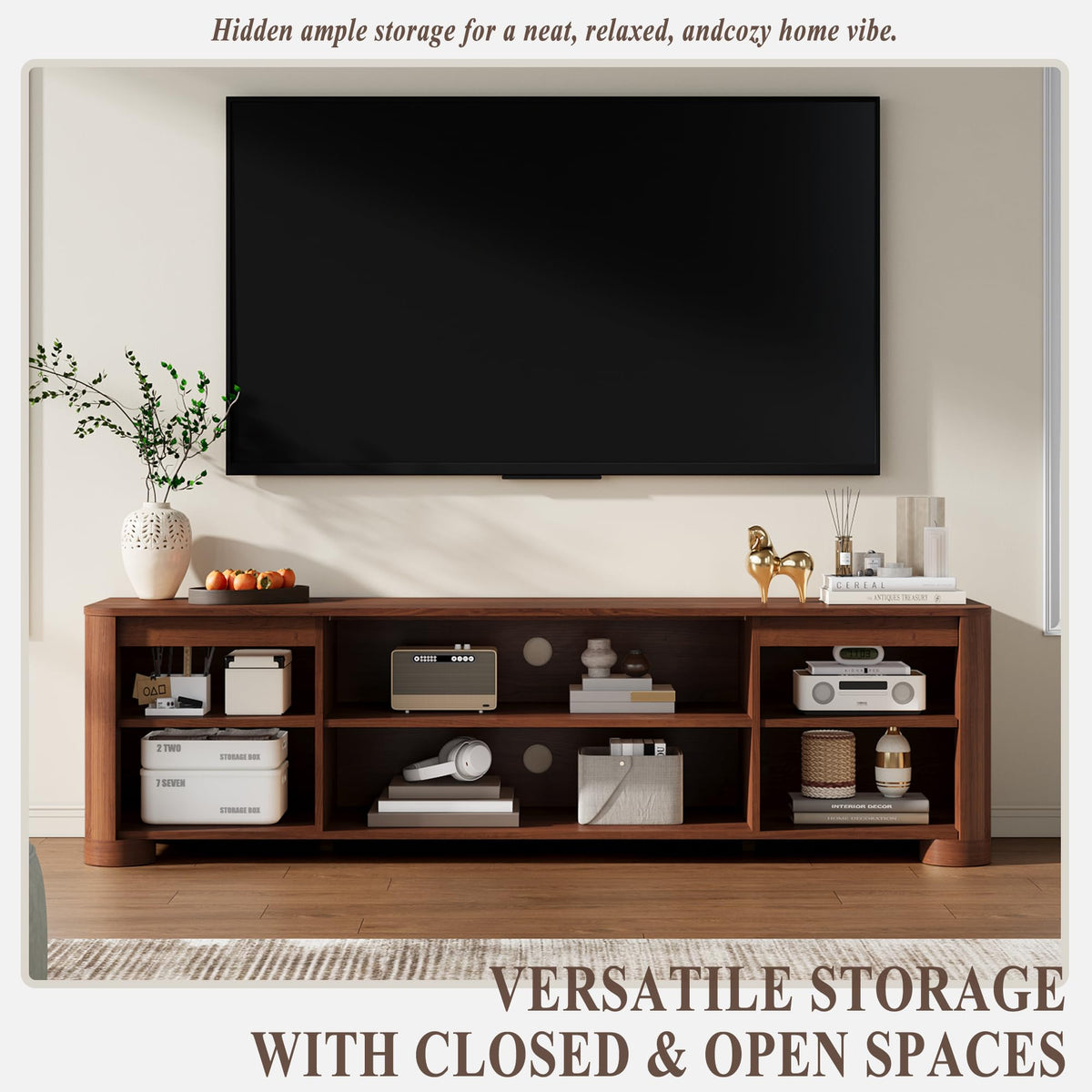 70" Walnut TV Stand Z182135