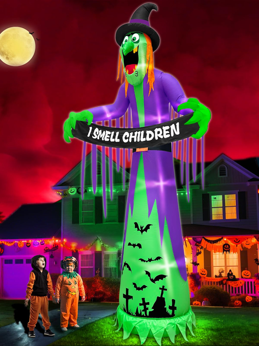 12FT Halloween Inflatables Witch Decorations F950